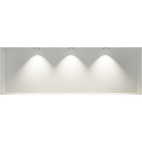 Wandnische Bernstein NT309010X Edelstahl randlos LED-Spot 30x90x10cm Weiß 3x Spot Schwarz matt