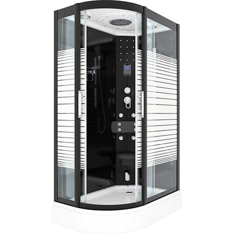 Dusche Duschkabine D30-73M2L Duschtempel Sauna 120x80 cm OHNE 2K Scheiben Versiegelung (1/5)