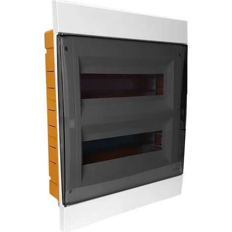 Quadro di distribuzione a incasso, 24 moduli, grado di protezione IP40, colore bianco, modello 970.24.B M-L 1077 (1/4)