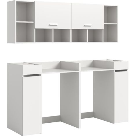 Free Waschmaschinenschrank 2 Klappentüren, 2 Schubladen Weiß.