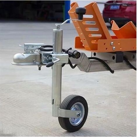 Ruote di traino 48 mm – Capacità 150 kg – Acciaio zincato – Ruota in gomma solida 200 mm – Fornito con collare di spalato (1/5)