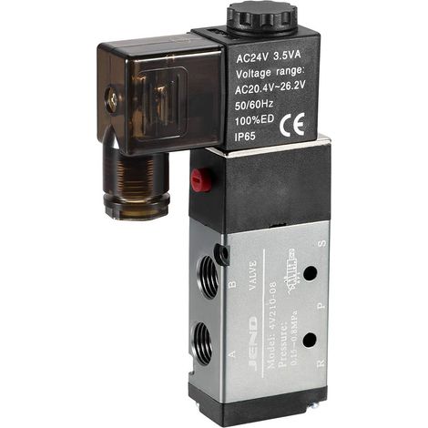 4V210-08 Ventilation magnétique de chauffage électrique AC24V, 5 brins, 2 positions, 1/4"PT (1/3)