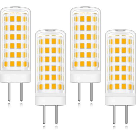 4er-Pack GY6.35 9W AC/DC 220V Warmweiß 3000K LED-Lampen, entspricht einer 9W Halogen-Ersatzlampe [Energieklasse A+]