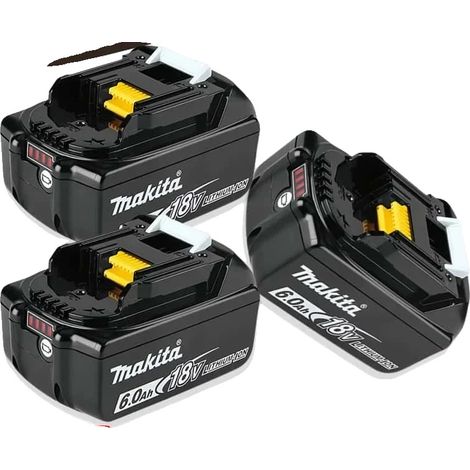 Wiederaufladbare Batterie, hohe Kapazität, verbesserte Sicherheitsmerkmale, 3PCS Makita 6Ah (1/2)