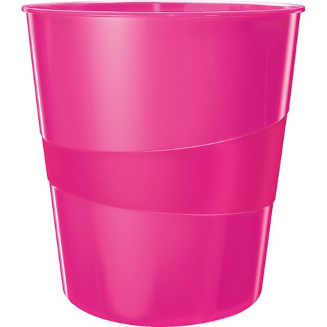 Leitz WOW Waste Bin 15L Poliestireno Rosa cesto de basura (52781023)