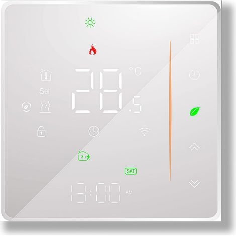 006 Série WI-FI Thermostat - Commande de Programmation Tactile de Chauffage à l'eau - Convient pour la télécommande de téléphone Portable Fonctionne avec , , (1/5)