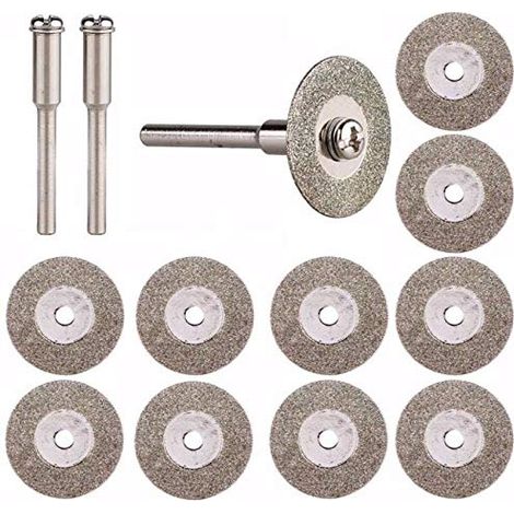 [MAI UTILIZZATO]  Disco da taglio diamantato per metallo da 18 mm, lame per seghe a disco in metallo per utensili rotanti, accessori per smerigliatrici, nuovo set di punte rotanti (10 punte) - INHHUB