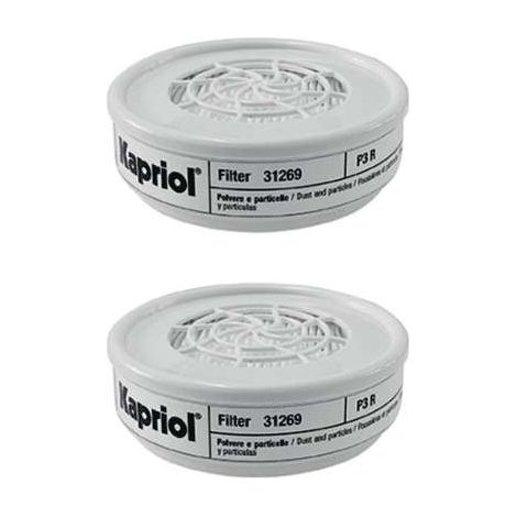 Filtri P3R per Maschera - Protezione Polveri - Confezione da 2 Kapriol Twin Fly