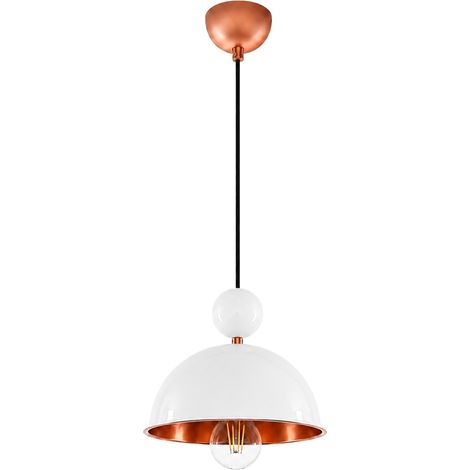 Lampe suspendue en métal "Bubble" - 21 x 21 cm - Beige (1/4)