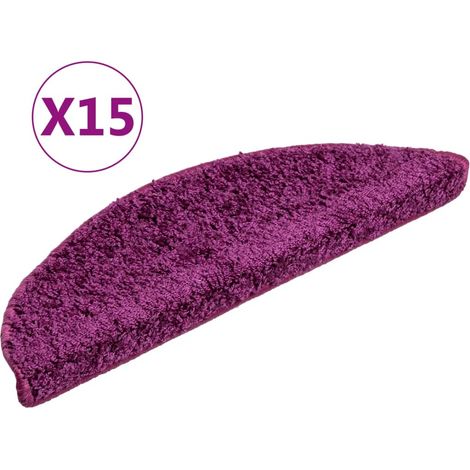 Tapis d'escalier 15 pcs,Paillasson d'escalier,Marchette violet 56x17x3 cm CFW65096 (1/5)