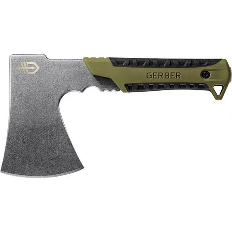 Pack de hache de chasse Gerber, lame en acier inoxydable et mango caoutchouc ergonomique, couvercle inclus, GE31003482 (1/3)