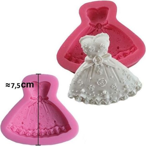moule silicone robe pâtisserie gateau anniversaire pate a sucre chocolat savon neuf envoi rapide de france vendu a l'unité