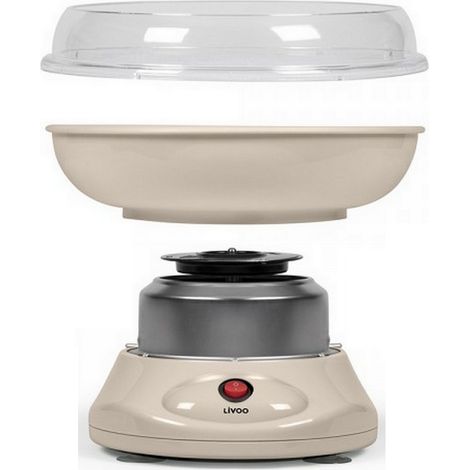 Cotton candy machine - LIVOO - DOM468C - 450W - Removable bowl and lid - Measuring spoon and 10 bamboo sticks included (1/3)