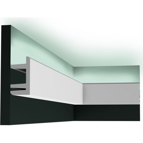 Perfil de iluminación moderno - Orac Decor - L200xP5xH9.5cm - Caja de 4 metros - C381