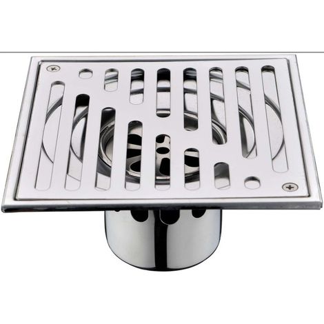 Siphon douche à l'italienne en acier inoxydable – Anti-odeur – Conception de crépine anti-obstruction – 150mm x 150mm (1/4)