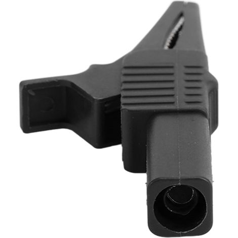 J.60039 Sicherheitsprüfklemme mit 4 mm Bananenstecker am Ende, große Pistolengriffklemme, verkauft in 5er-Packs, schwarz. (1/5)