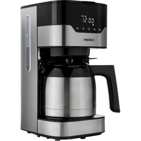 Cafetière électrique programmable isotherme 1,2L – 900W – Carafe en inox pour café de qualité – Idéale pour amateurs de café – Medion (1/5)