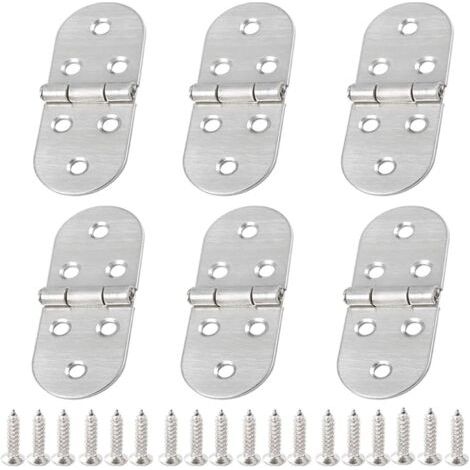 Sollbry Fenêtre Charnière en Acier INOX Trous Charnière de Trappe Connecteur de charnière en Acier Inoxydable Charnière de Table Pliable Charnières pour La Maison Meubles Matériel Armoire Porte Tiroir (1/5)