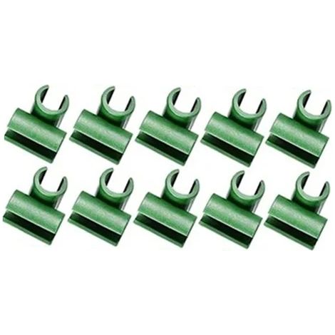 (10 clips en croix, 11 mm) 10 clips universels en plastique pour supports de plantes, connecteurs de fixation pour piliers de jardinage, support de fixation de 11 mm pour pergolas grimpantes (1/4)