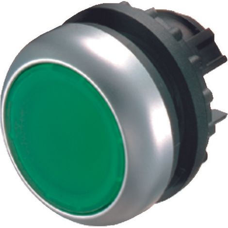 Entraînement M22-DR-G, bouton vert plat, anti-retour (1/4)