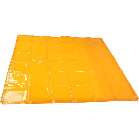Rideau de soudage 5,7x5,7 pieds ignifuge 6 niveaux anti-UV écran de protection pour soudure orange (1/5)