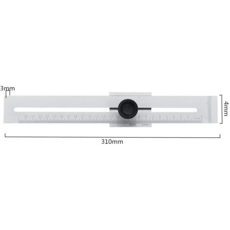 Schrauben-Schneidmarkierungslehre von 0 bis 200 mm/0 bis 250 mm für die Holzbearbeitung, Kohlenstoffstahlmessung, Kalibrierungswerkzeug 0.1 (1/4)