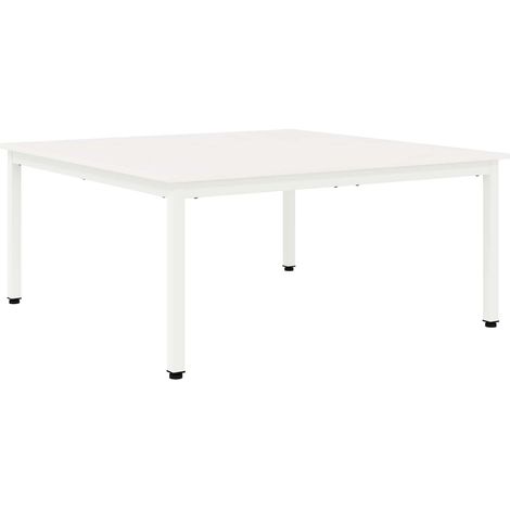 Maison Exclusive - Tavolino da salotto Bianco 100 x 100 x 45 cm Pino massello