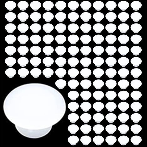 Blanking Plugs 130 Pieces 10 mm White Cover Caps Furniture Hole Cover Caps for Drilling Holes Covers Hole Covers Furniture Screw Covers (1/5)