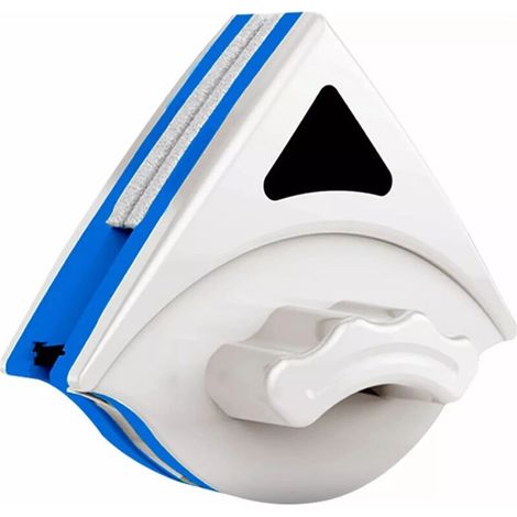 Jeffergarden Nettoyeur de vitres double face avec coque en plastique ABS essuie-glace magnétique en caoutchouc pour fenêtre de grande hauteur à la maison bleu (1/5)