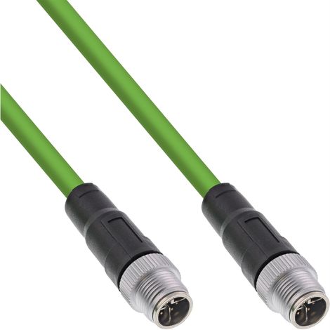 Cavo di Rete InLine M12 Verde 2 metri Industriale
