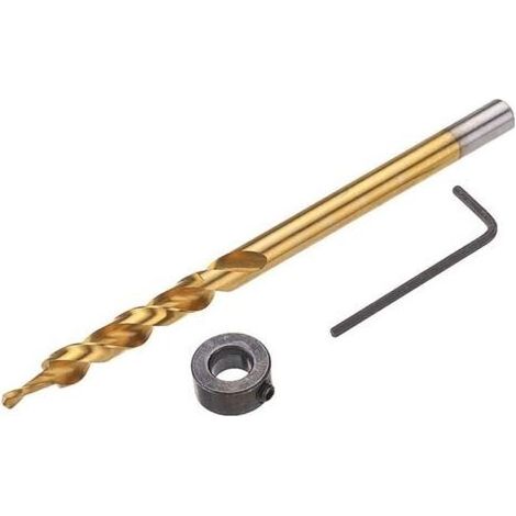 9,5 mm Spiral-Stufenbohrer 3/8" Rund-/Sechskantschaft für Holzbearbeitungs-Taschenlochbohrlehre (Farbe: Sechskantschaft) (1/4)