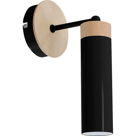 Applique murale Milagro Pedro GU10 35W noir bois clair