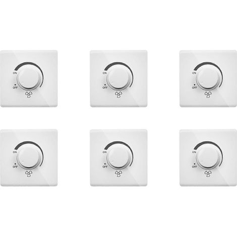 Variateur de vitesse progressif pour ventilateur de plafond 6 x 86, interrupteur mural, 220 V, 10 A (1/5)