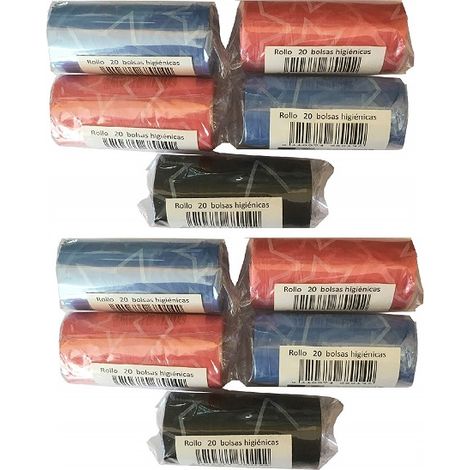 200 sandimale universelle Hygiar -Taschen fЩr Hundeauskrper - 10 Rollen x 20 Beutel C/U.