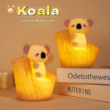 Nouvelle veilleuse koala en silicone tactile USB, fonction minuterie et dégradé de 7 couleurs, lampe de chevet enfantine et cadeau créatif