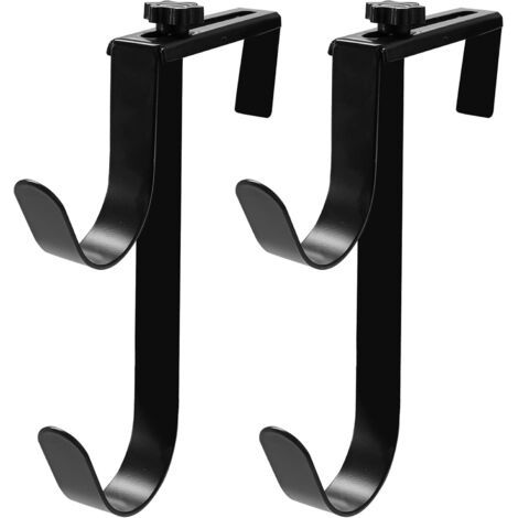 Crochets de clôture de piscine réglables en aluminium, crochets robustes pour tuyaux de piscine, accessoires pour écumoire de piscine (2, noir) (1/4)