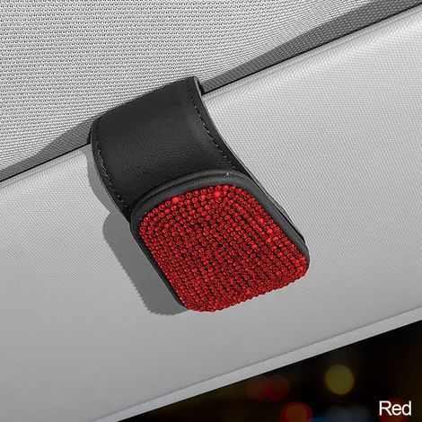 Porte, lunettes de soleil de voiture avec strass et cristaux, clip, cartes et tickets, boucle, accessoires de voiture 05166