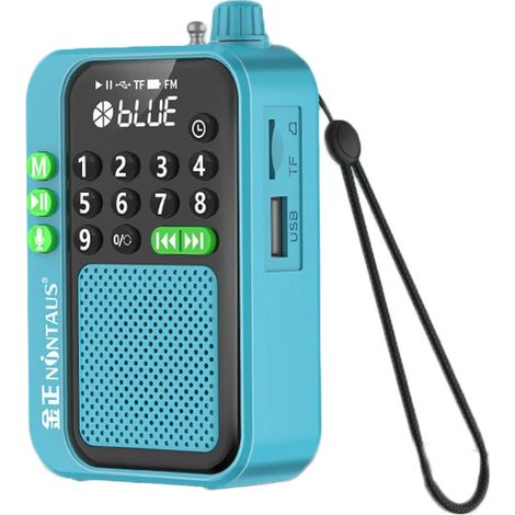 Mini radio FM portable avec une excellente réception haut-parleur Bluetooth sans fil de 5 W compatible avec les cartes TF, les clés USB et la lecture de fichiers MP3 compatible avec l'enregistremen (1/5)