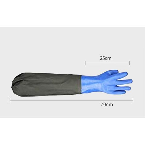Gants imperméables en caoutchouc, 27 pouces, poignets élastiques, doublure épaisse, adaptés à l'industrie chimique, à l'agriculture et à la pêche