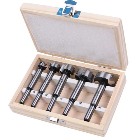 Coffret de 5 forets pour le bois - D-47363,Ensemble de 5 scies cloches à dent unique pour le travail du bois (1/4)