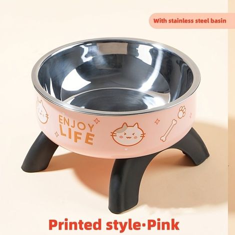BelleRise - 1 Gamelle pour chat — Gamelle surélevée en plastique avec support — Gamelle d'eau pour chat — Gamelle en plastique pour chat (1/5)