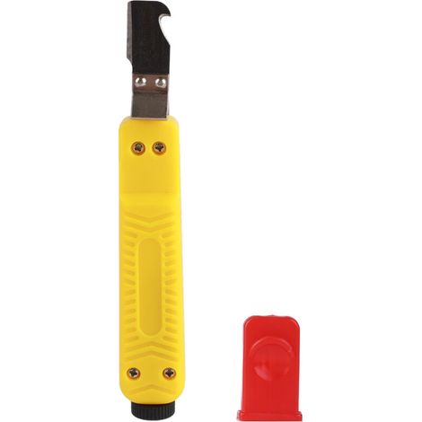 Manuelle Abisolierzange für PVC- und Silikonkabel, gelb, 8–28 mm, 1 Stück – Crezuo
