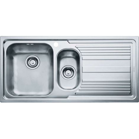 Franke Logica - Fregadero de acero inoxidable LLX 651/2, 100x50 cm 101.0120.189 (1/3)