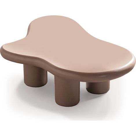 Table basse nuage 100x69cm taupe – Plateau bois M.D.F – Design sculptural moderne – Finition mate et douce au toucher