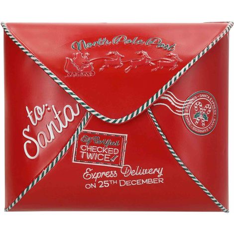Lettera del polo nord rossa in metallo per decorazioni natalizie 35x11,5x29 (1/5)
