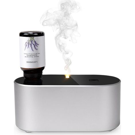 Diffuseur d'huiles essentielles sans eau, diffuseur d'aromathérapie, mini portable, avec 3modes de pulvérisation, démarrage par cycle - ArgentArgent (1/5)