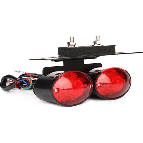 Feu arrière LED mignon 12V pour moto, lampe de stop arrière