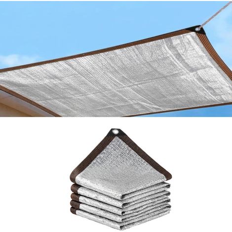 Con ojales - Malla de sombreo reflectante de aluminio - Cubierta de pantalla para exteriores - Para flores, plantas, patio, césped y exteriores - Malla de sombreo (1/5)