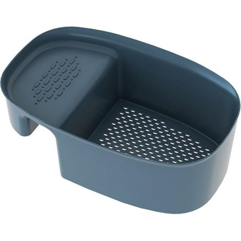 Panier de Vidange de Cuisine avec Séparation Sec/Humide, Bac Égouttoir Suspendu pour Évier (1/5)