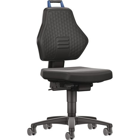 Silla  giratoria  de  trabajo  Rl.Supertec  negra  color  de  agarre  azul  450-600mm  TECWERK (1/4)
